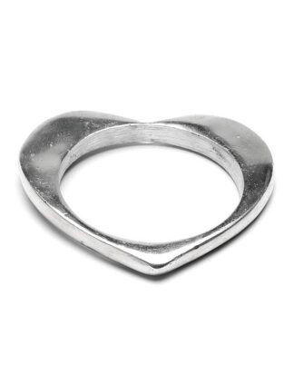 Bracciale forma cuore in alluminio riciclato, no nichel