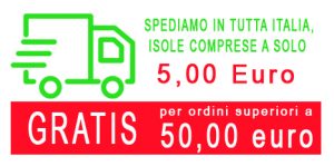 Spedizioni in tutta italia isole comprese a solo 5.00 Euro