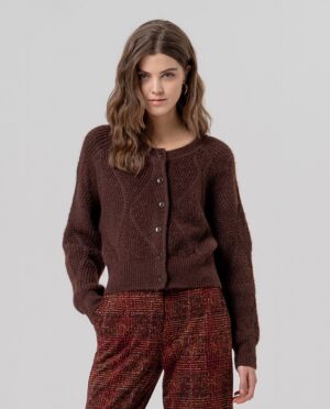 Cardigan corto in maglia