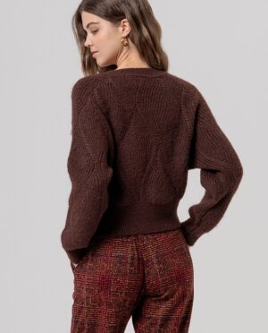 Cardigan corto in maglia