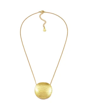 Collana ottone riciclato con chiusura regolabile con moschettone Collana ottone riciclato con chiusura regolabile con moschettone