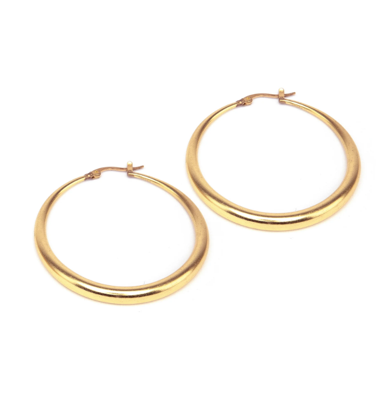 Orecchini cerchi grande in ottone