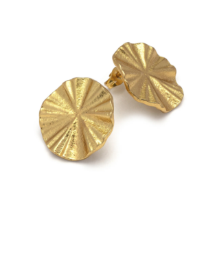 Orecchini a ventaglio in ottone by Vestopazzo per Pois Nero