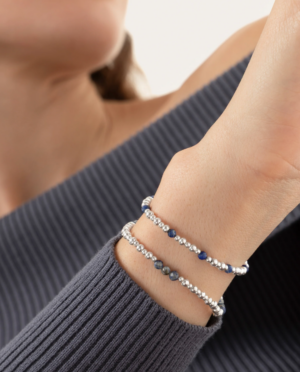 2 Bracciali elastici Lapislazzuli by Vestopazzo