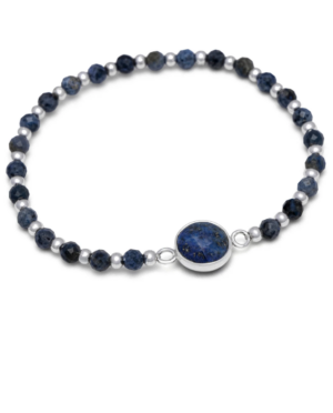Bracciale Donna Elastico con Lapislazzuli.