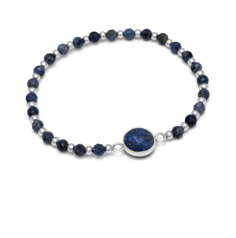 Bracciale Donna Elastico con Lapislazzuli.