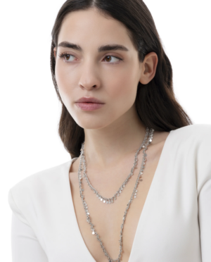 Collana lunga con monete pendenti silver plated by Vestopazzo