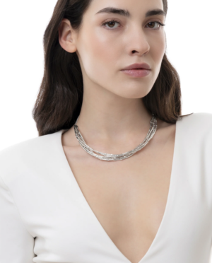 Collana multifilo con barrette