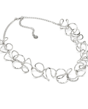 Collana curve silver plated