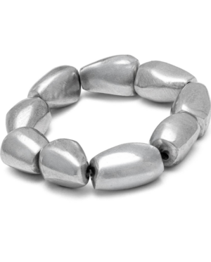 Bracciale donna elastico 10 ciottoli in alluminio riciclato by Vestopazzo
