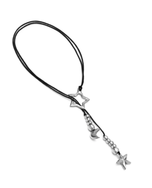 Pendente Stella Luna con nodo scorrevole realizzato in alluminio 100% riciclato